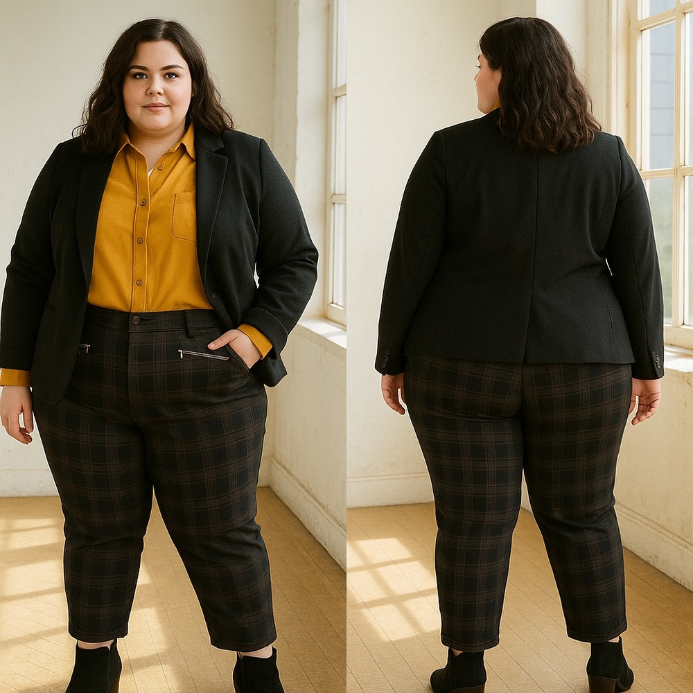 Democracy Ab Solution‎ Plaid Skinny Pant Women’s size 16W